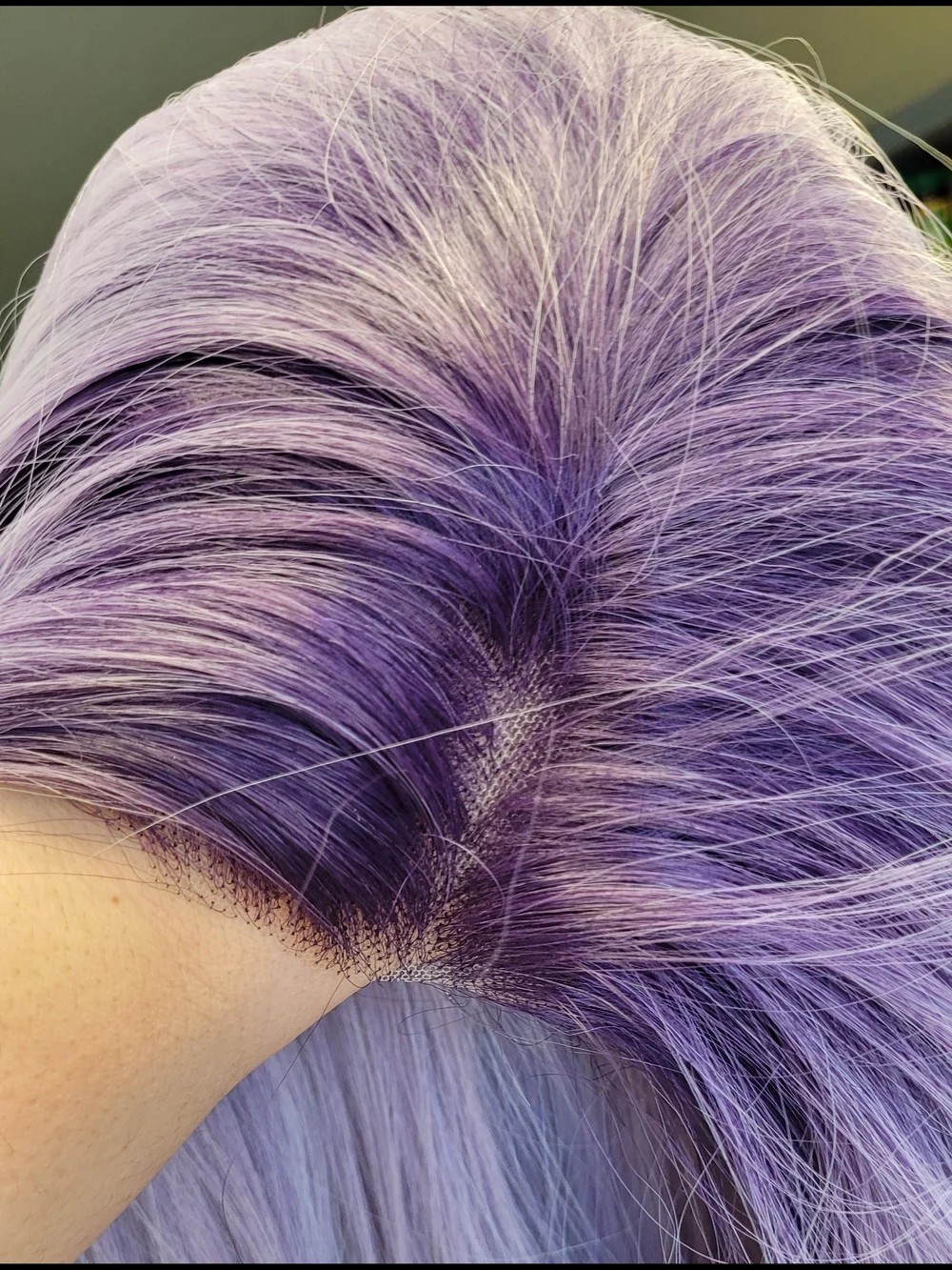 Long Straight Lavender Wig - Womens Synthetic Wigs